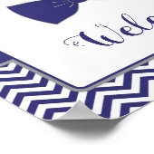 Affiche de bienvenue de Baby shower de Cravate Lit (Coin)