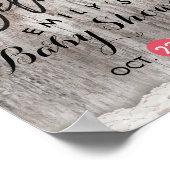 Affiche de bienvenue de Baby shower de dentelle en (Coin)