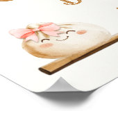 Affiche de bienvenue de Baby shower de fille minus (Coin)