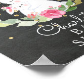 Affiche de bienvenue de Baby shower de lapin doux (Coin)