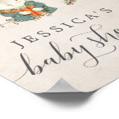 Affiche de bienvenue de Baby shower de lapin vinta (Coin)