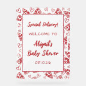 Affiche de bienvenue de Baby shower de pizza de li (Recto)