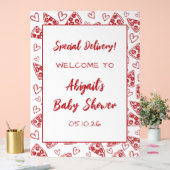 Affiche de bienvenue de Baby shower de pizza de li (Mariage)