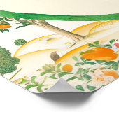 Affiche de bienvenue de Baby shower de Toile orang (Coin)