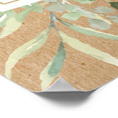 Affiche de bienvenue de Baby shower de verdure rus (Coin)