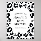 Affiche de bienvenue de Baby shower Empreinte de l (Devant)