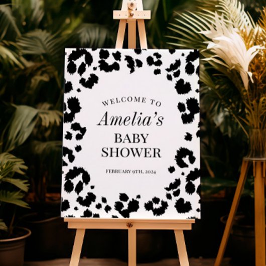 Affiche de bienvenue de Baby shower Empreinte de l