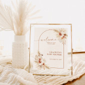 Affiche de bienvenue de Baby shower en laiton Boho