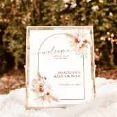 Affiche de bienvenue de Baby shower en laiton Boho