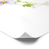 Affiche de bienvenue de Baby shower Fleur sauvage  (Coin)