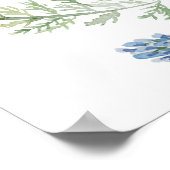 Affiche de bienvenue de Baby shower Fleur sauvage  (Coin)