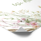 Affiche de bienvenue de Baby shower fleur sauvage  (Coin)