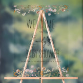 Affiche de bienvenue de Baby shower Fleur sauvage  (Neutre)