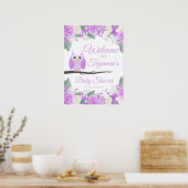 Affiche de bienvenue de Baby shower Floral de Chou (Cuisine)