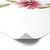 Affiche de bienvenue de Baby shower Floral Petit F (Coin)