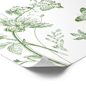 Affiche de bienvenue de Baby shower Floral Toile V (Coin)