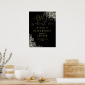 Affiche de bienvenue de Baby shower gothique Littl (Cuisine)