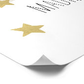 Affiche de bienvenue de Baby shower lune et arrièr (Coin)