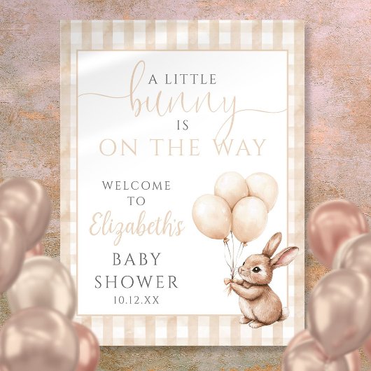 Affiche de bienvenue de Baby shower neutre de Litt