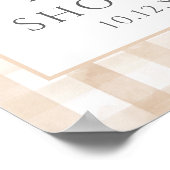 Affiche de bienvenue de Baby shower neutre de Litt (Coin)