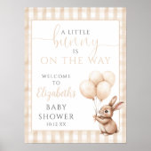 Affiche de bienvenue de Baby shower neutre de Litt (Devant)