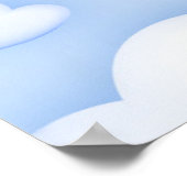 Affiche de bienvenue de Baby shower nuageux modifi (Coin)