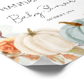 Affiche de bienvenue de Baby shower petit Citrouil (Coin)