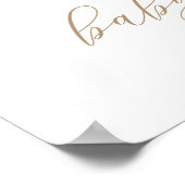 Affiche de bienvenue de Baby shower rose floral (Coin)