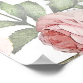 Affiche de bienvenue de Baby shower rose rustique (Coin)