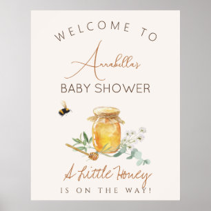 Affiche de bienvenue de Baby shower Sweet Little H