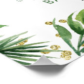 Affiche de bienvenue de Baby shower Tropical Boy (Coin)