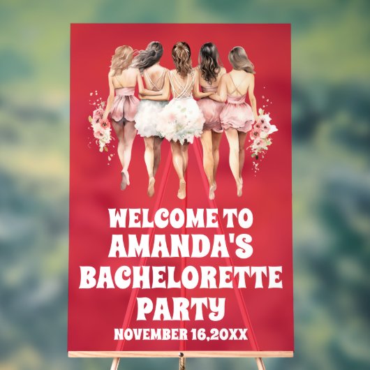 Affiche de bienvenue de Bachelorette en acrylique  (Neutre)