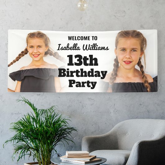 Affiche de bienvenue de bannière Ado moderne