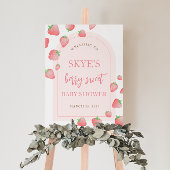 Affiche de bienvenue de Boho sucré aux fraises Ber