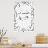 Affiche de bienvenue de brunch à la nuptiale de Jo (Cuisine)