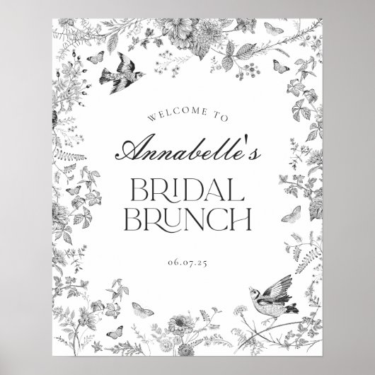Affiche de bienvenue de brunch à la nuptiale de Jo (Devant)