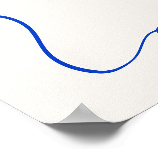 Affiche de bienvenue de Brunch nuptial bleu dessin (Coin)