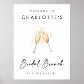 Affiche de bienvenue de Brunch nuptial moderne (Devant)