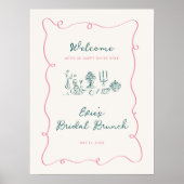 Affiche de bienvenue de brunch nuptiale (Devant)
