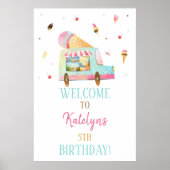 Affiche de bienvenue de camion à glace (Devant)