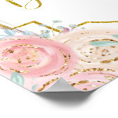 Affiche de bienvenue de carrousel magique rose et  (Coin)