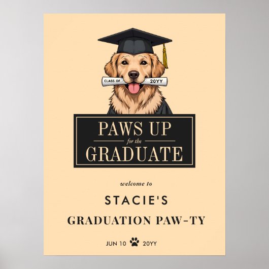 Affiche de bienvenue de chiens de l'équipe de rech (Devant)