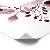 Affiche de bienvenue de communion botanique rose (Coin)