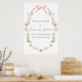 Affiche de bienvenue de communion Fleur sauvage ro (Cuisine)