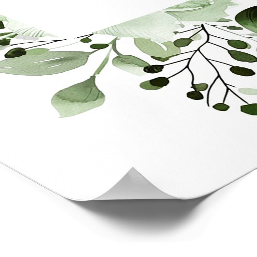 Affiche de bienvenue de confirmation botanique ver (Coin)