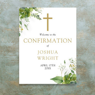 Affiche de bienvenue de confirmation de la verdure