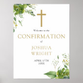 Affiche de bienvenue de confirmation de la verdure (Devant)