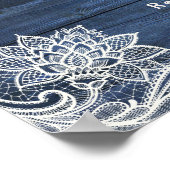 Affiche de bienvenue de dentelle blanche en bois b (Coin)