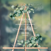 Affiche de bienvenue de douche Couples vertes (Neutre)