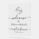 Affiche de bienvenue de douche Monogram Couples (Angle)